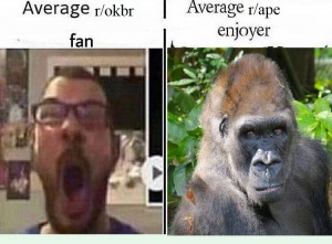 Создать мем: горилла смешная, горная горилла, скриншот