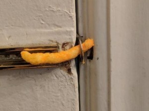 Create meme: heck, the heck out of Cheetos, meme locked door corn stick
