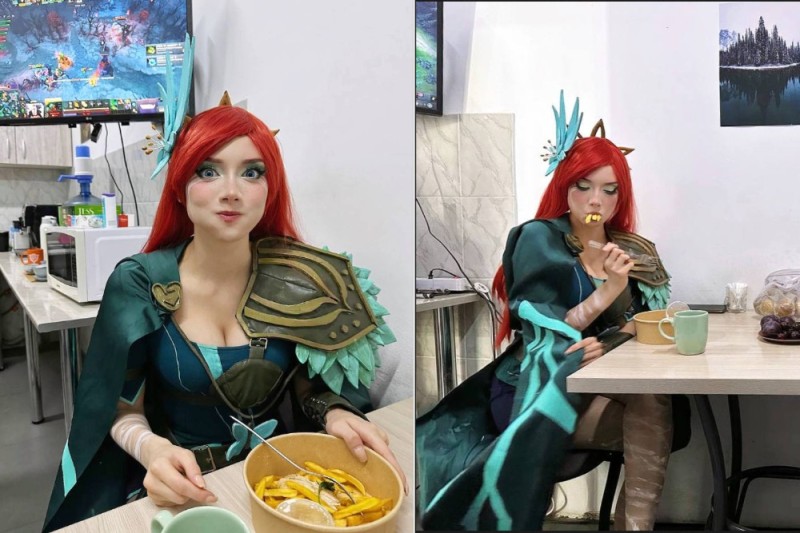 Создать мем: косплей дота 2, ольга базанова dota 2 cosplay, косплей марси дота 2