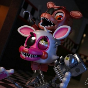 Create meme: mangle, freddy, fnaf world