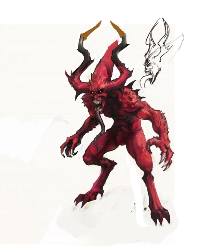 Create meme: warhammer 40,000 bloodletters, monsters demons, demon fantasy