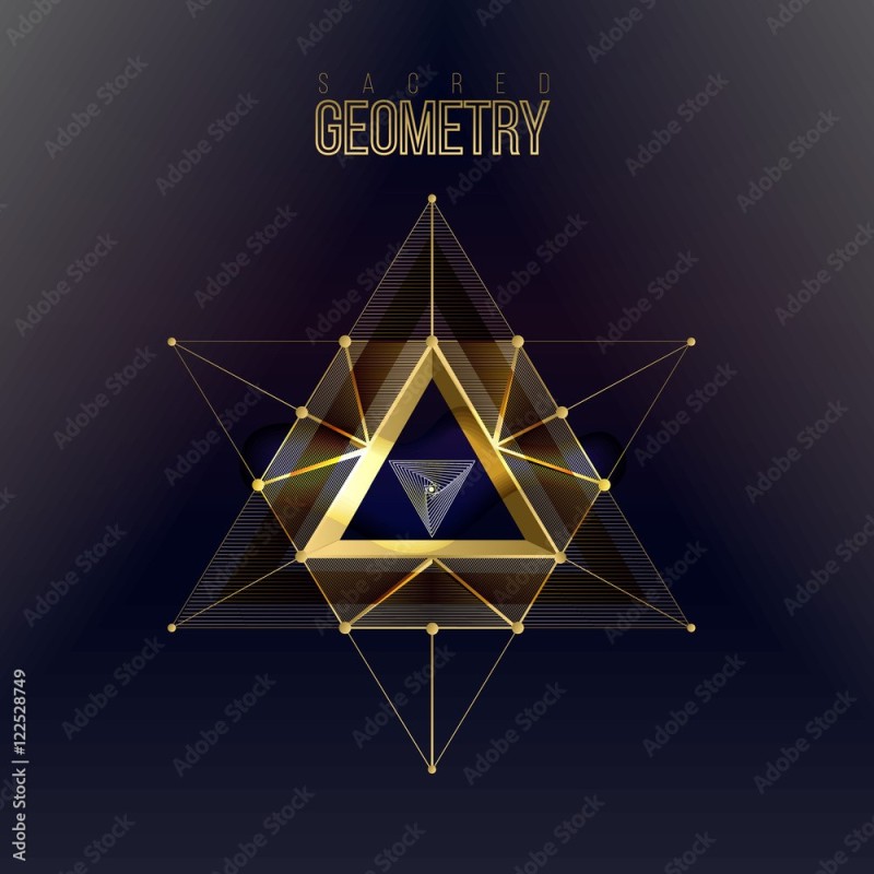 Create meme: sacred geometry, cosmic geometric shapes, triangle geometry