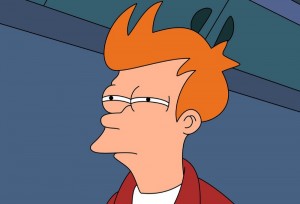 Create meme: fry from futurama, futurama fry is suspicious, people