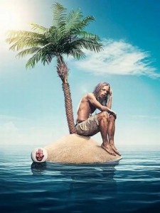 Create meme: under a palm tree Friday picture, man on a deserted island smoke, girls on a desert island photo