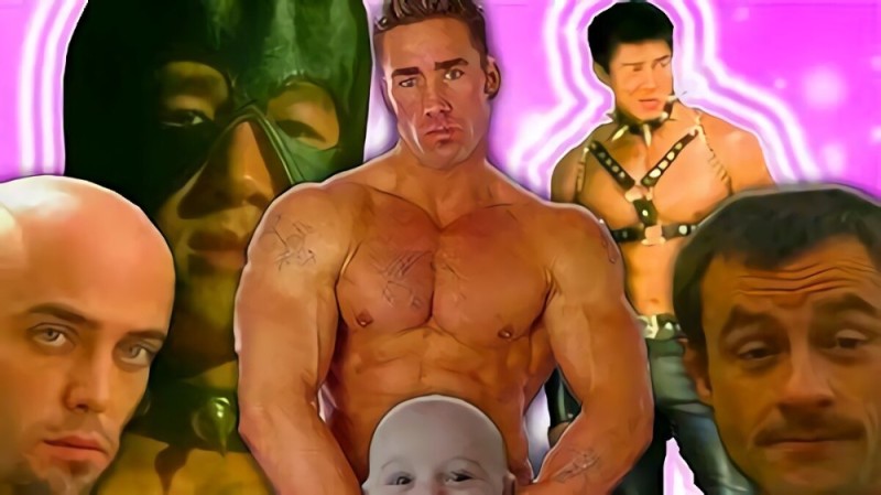 Create meme: Billy Herrington, gachimuchi game, gachimuchi next door