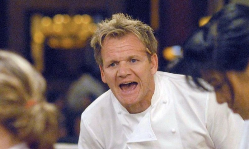 Create meme: Gordon Ramsay yelling, Gordon Ramsay is evil, Gordon Ramsay