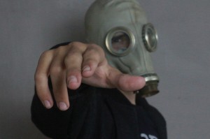 Create meme: gas mask GP 5, szkoleniu in a gas mask, catty mask