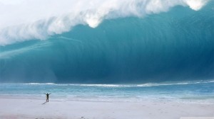 Create meme: tsunami wave, the sea tsunami, huge tsunami wave
