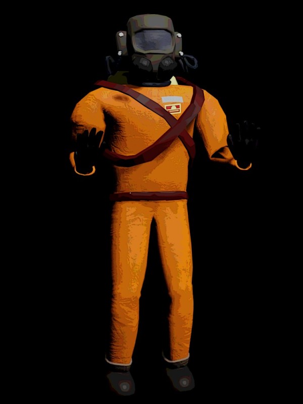 Создать мем: костюм hazmat class a, водолазный костюм, hazmat worker 3d model