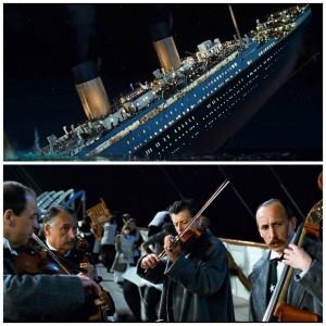 Create meme: the captain of the Titanic, orchestra, Titanic facts