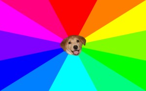 Создать мем: мем собака, background, happy dog