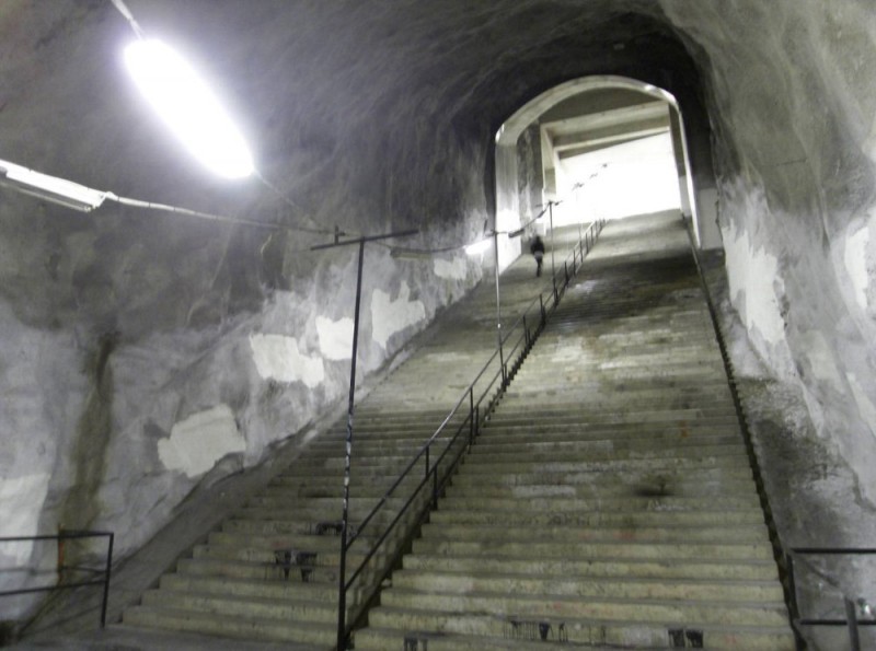 Create meme: pedestrian tunnel, ice palace - jungfraujoch, bunker 