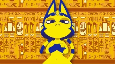 Create meme: yellow Egyptian ankha cat, yellow Egyptian cat zone ankha, Egyptian cat ankha