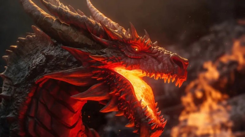 Создать мем: фэнтези драконы, голова красного дракона, огненный дракон