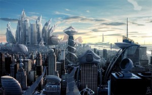 Create meme: future, futuristic city of the future