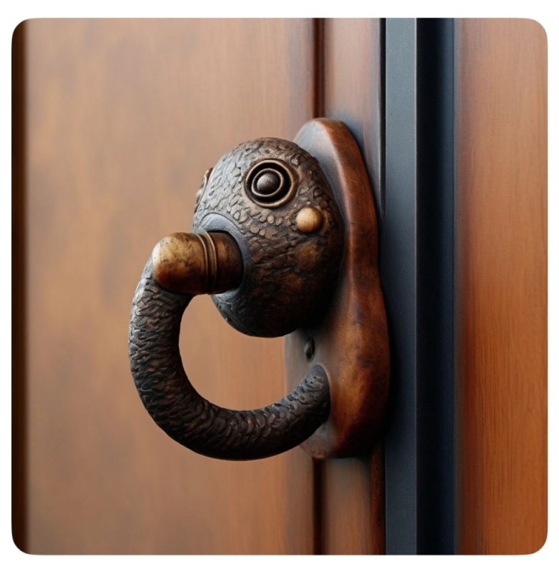 Create meme: unusual door handles, unusual door handle, antique door handle