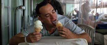 Create meme: Tom Hanks , Forrest Gump , Funny milkman joke