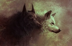 Create meme: wolf wolf, wolf, wolf art