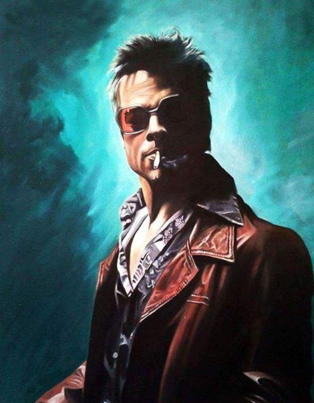 Create meme: tyler durden art, brad pitt Tyler Durden, brad pitt 