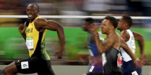 Create meme: Usain Bolt, Usain bolt runs, Usain bolt the fastest man in the world