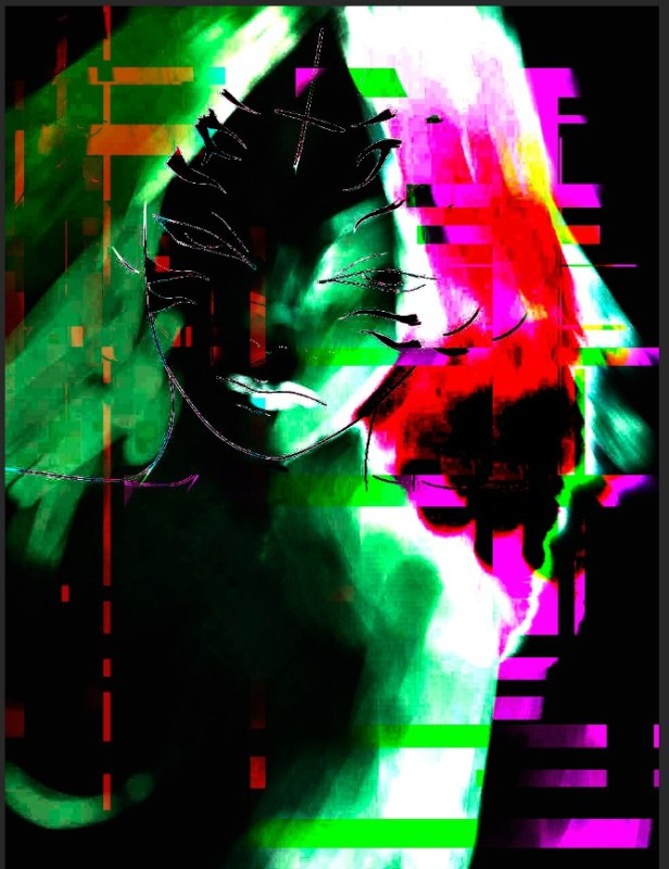 Create meme: Glitchcore Monica, Amber's glitchcore, fnf glitch virus