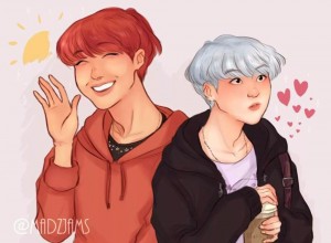 Создать мем: юнсоки рисунки, yoonmin арты, yoonmin fanart