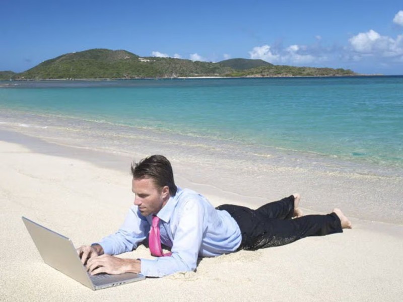 Create meme: On vacation, The manager is on vacation, a man on vacation