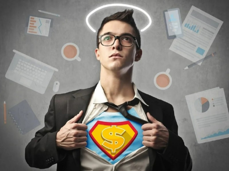 Create meme: employee superman, the businessman is a superhero, superhero employee