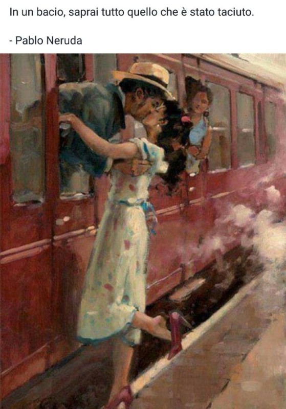 Create meme: Raymond Leech 1949 British artist, farewell on the platform, romantic pattern