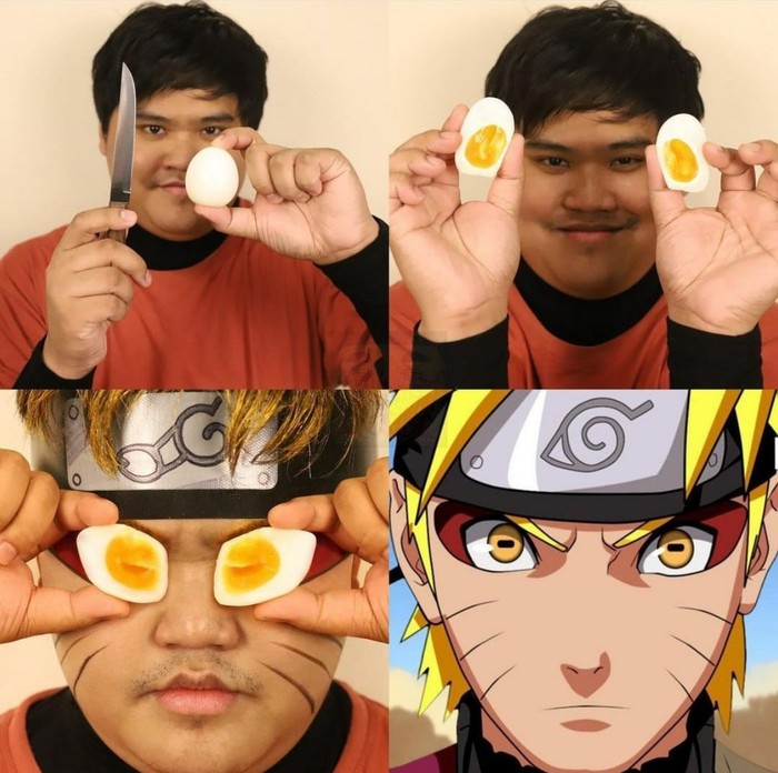 Create meme: Naruto's lowcost cosplay, Anucha saengchart Naruto, Naruto cosplay