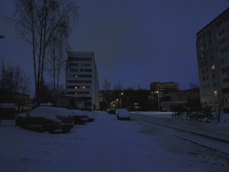 Create meme: the urban landscape , snow landscape, night snow