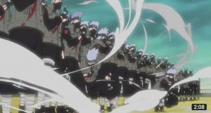 Create meme: Hatake Kakashi, a thousand clones of naruto, Kakashi's shadow clone