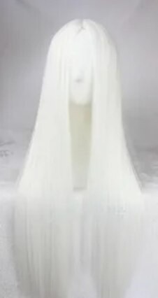 Create meme: white long wig, white wig 100 cm, wigs for cosplay