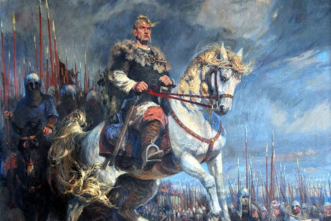 Create meme: Prince svyatoslav, Prince Svyatoslav Igorevich, battle paintings of Prince svyatoslav