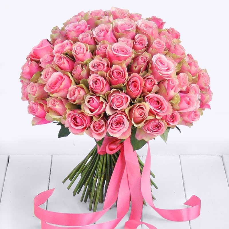 Create meme: pink roses , bouquet of pink roses , rose Bush