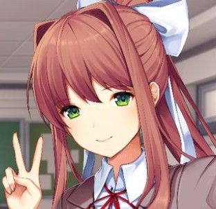 Create meme: doki doki, doki doki monica, ddlc