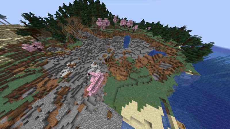 Create meme: Sid for minecraft village on a big mountain, minecraft , maps for minecraft