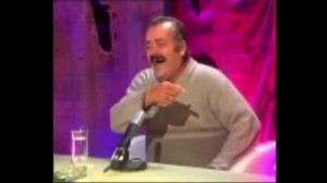 Создать мем: risitas, Дед ржет