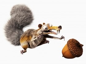 Create meme: squirrel scratch nut, squirrel from glacial, squirrel with a nut from the ice age