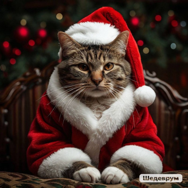 Create meme: cat , cat , Christmas cats