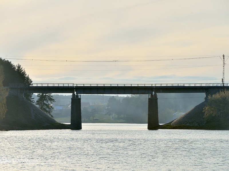 Create meme: the bridge over the river, Cheryokha bridge Pskov, railway bridge across the Volkhov