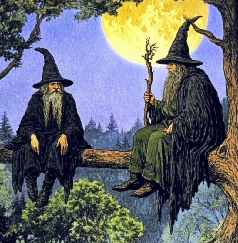 Create meme: The lord of the rings wizard gandalf, gandalf saruman radagast, John Tolkien The Hobbit illustrations