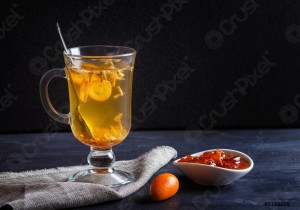 Create meme: tea with lemon