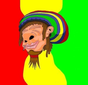 Создать мем: обкуренный, rastaman, rasta