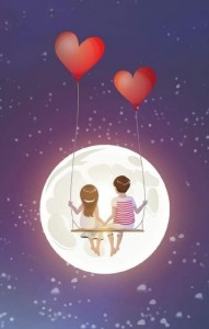 Create meme: balloon heart, romantic pattern, love couple