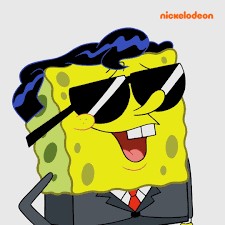 Create meme: cool spongebob, spongebob squats, spongebob with glasses