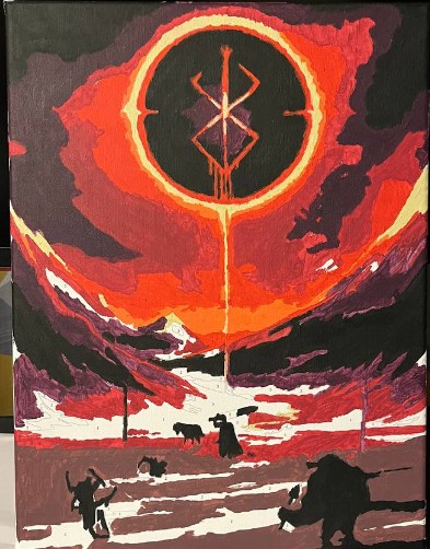 Create meme: Painting by numbers berserk, berserk sign, berserk eclipse