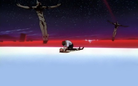 Create meme: evangelion, evangelion ending, evangelion the end