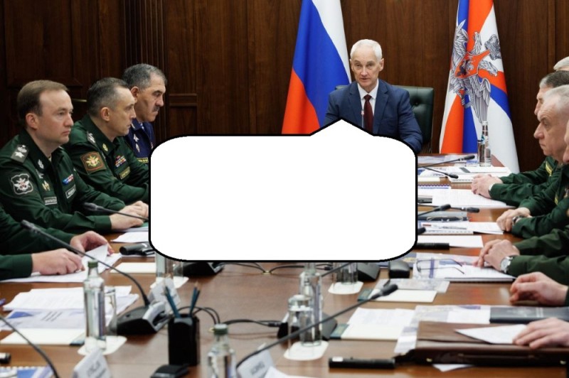 Create meme: Deputy Minister of Defense of the Russian Federation, Russian Defense Minister Andrei Belousov, meeting of the Board of the Ministry of Defense 2022