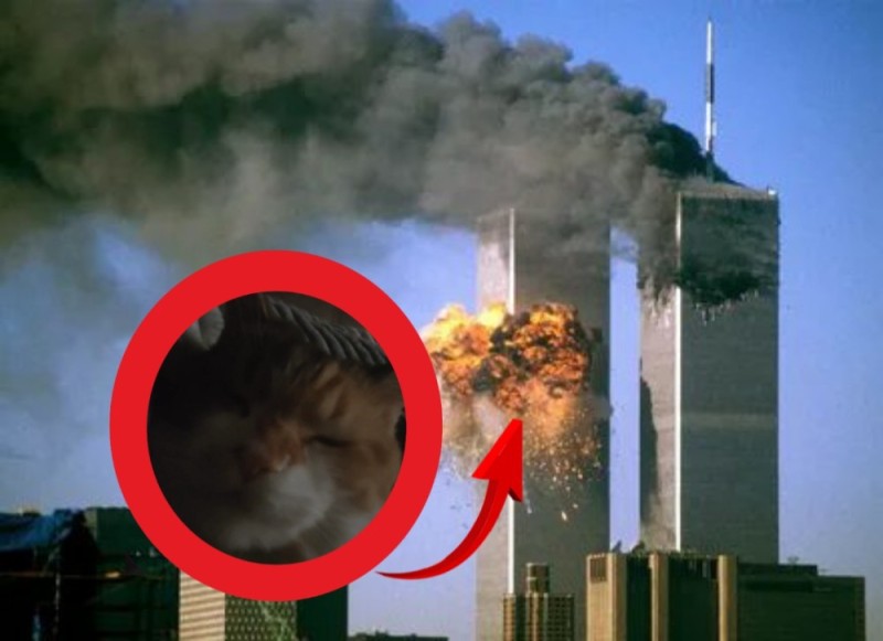 Create meme: twin towers explosion, September 11 twin towers, the twin towers terrorist attack